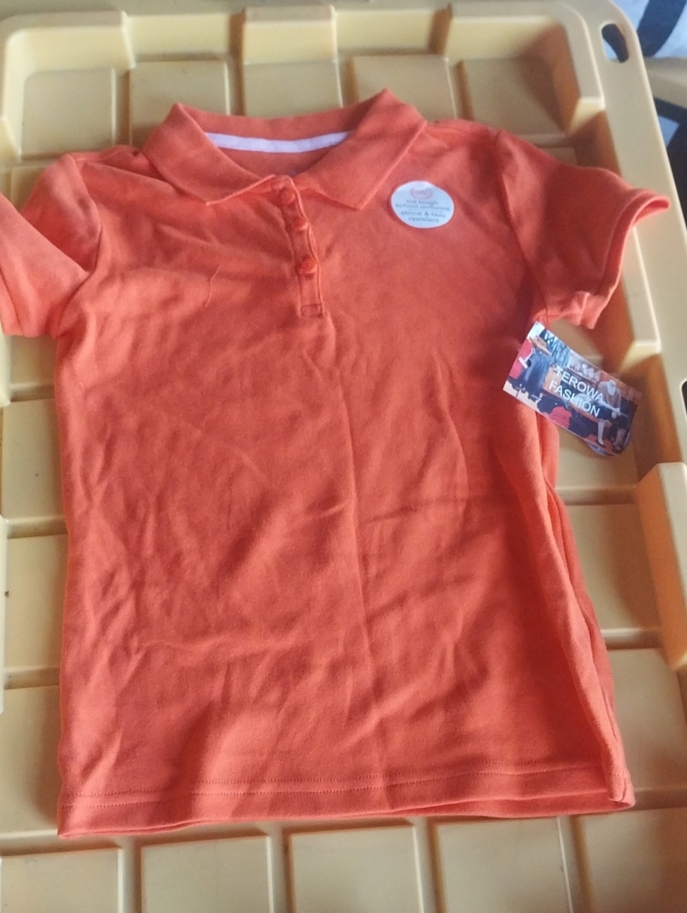 wonder nation Orange Short-Sleeve Polo Shirt